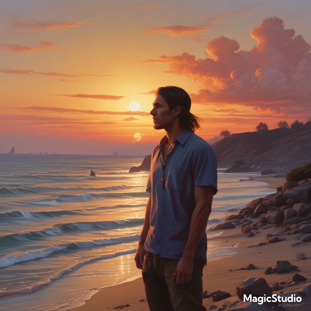 پرتره با غروب آفتاب