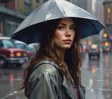 پرتره در باران